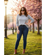 Women Sweater Charter Club Women Merino Wool Long Sleeve Gray Sweater Si... - $68.31