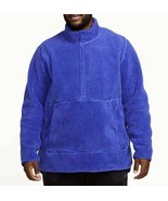 Nike Yoga Men&#39;s Pinnacle Fleece Pullover Sherpa Sweatshirt, Blue Size L ... - £86.49 GBP
