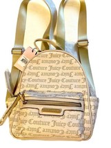 Juicy Couture Rosie Sandstone Mini Backpack 11x11x6 Inch Adj Strap Pockets - £63.94 GBP