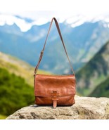 OLD ANGLER Firenze Italian Leather Messenger Laptop Crossbody Bag - $74.24