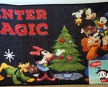 Disney Mickey Mouse &amp; Friends Tree Winter Magic Christmas Accent Mat Rug... - $18.99