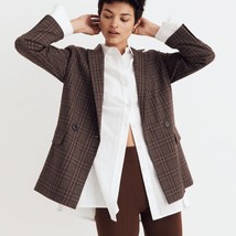 MADEWELL Caldwell Double-Breasted Blazer in Hedden Plaid Size Large Preppy - €72,96 EUR