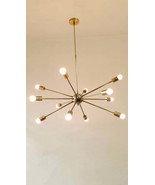 12 Light Mid Century Brass Sputnik chandelier Perfect For Any Room And H... - £106.38 GBP