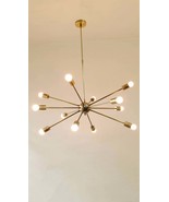 12 Light Mid Century Brass Sputnik chandelier Perfect For Any Room And H... - £100.64 GBP