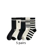 Cks girls mid tube socks striped trendy socks versatile autumn style adult personalized thumb200