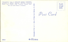 Vtg Postcard Indiana Vincennes Grouseland home of William Henry Harrison - £4.49 GBP