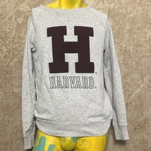 H&amp;M Womens Harvard University Sweatshirt Size S Gray Embroidered Logo Pullover - £13.23 GBP