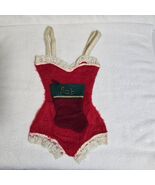 VTG 1950s Red Felt Lingerie Bodice Christmas Wall Decor w/ Mini Stocking... - $1,659.53 MXN
