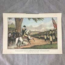 1976 Travelers Calendar Currier &amp; Ives Print 11x16” George Washington Revolution - £5.92 GBP