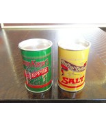 OLD TIN STYLE SALT &amp; PEPPER SHAKERS  ELTON KIRBY&#39;S &amp; PERCIVAL DUFFIN&#39;S N... - £7.75 GBP