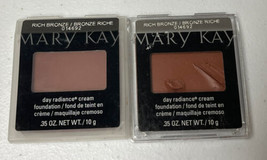 2 Mary Kay Day Radiance Cream Foundation - Rich Bronze Free Ship One Has Damage - £56.65 GBP