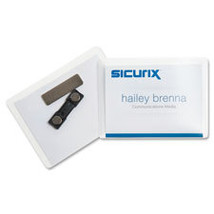 SICURIX Magnetic Style Printable Badge Kit 4 x 3 Horizontal 20 Pack (67665) - £167.75 GBP