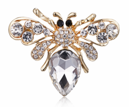 Honey Bee Brooch Gold Plated High End design Celebrity Broach Vintage Look Pin A - £14.99 GBP