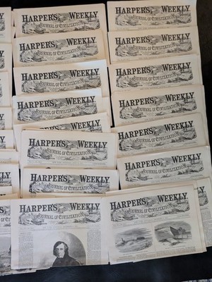 Lotto Di 51 Harper's Weekly Ristampe 1860 1861 Item image 3