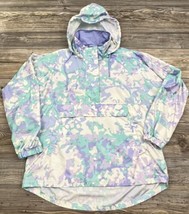 Lauren James Women&#39;s 1/4 Zip Wind/Rain Jacket Hooded Multicolor Camo Siz... - £9.49 GBP