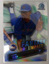 2016 Bowman Draft Chrome #BSI-JD Justin Dunn Mets Baseball Fantasy Impact Card - $0.99