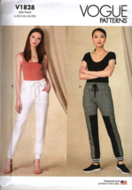 Vogue V1828 Misses XS to XXL Joggers and Track Pants Uncut Sewing Pattern - £18.49 GBP