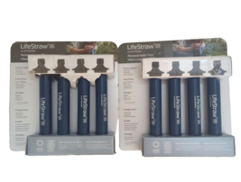 8 Pack LifeStraw Personal Water Filter Hiking Camping Travel Emergency - £52.12 GBP