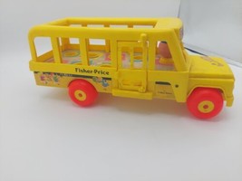 Fischer Price 1965Little People School Bus #192! Original Wood, Vintage Pull Toy - £25.88 GBP