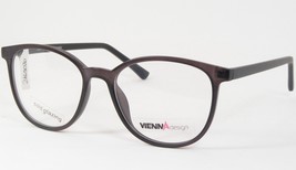 Vienna Design UN724 04 MATT TRANSPARENT DARK GREY /BLACK EYEGLASSES 51-1... - $49.50