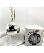 Vintage Dept 56 Optic Mercury Glass 130 mm 6 in SILVER Ball Christmas Or... - $23.03