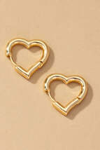 Heart shape hinged huggie hoop earrings - €6,81 EUR