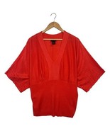 Lane Bryant Sweater Womens 18 20 Orange Kimono Sleeve V Neck Pullover Bo... - $437.17 MXN