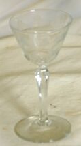 Etched Floral Wine Glass 5-7/8" - $12.86