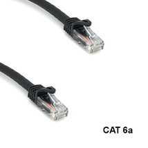 Kentek Black 35ft Cat6A UTP Cable 24AWG 600MHz RJ45 Ethernet Router Pure... - £30.16 GBP