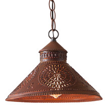 Stockbridge Shade Light with Chisel in Rustic Tin 12 Inches Diameter - £94.70 GBP