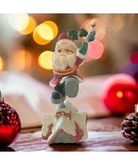 Santa Claus Figure Vintage 90s Animated Jiggly Moon Boots On Roof Top Ch... - £19.46 GBP