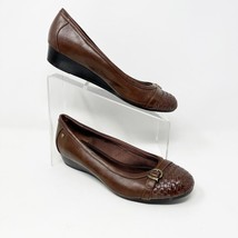 LifeStride Womens Brown Vegan Loafers Braided toe Slip on Ballet Flats, Size 9.5 - £16.03 GBP