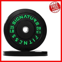Olympic Bumper Plates with Steel Hub - 2-Inch Weight Plates for Training - $103.78