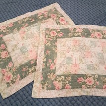 Vintage ARMOIRE Quilt Cottage Floral Patchwork standard sham set 2 pillo... - $556.92 MXN
