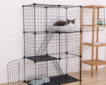 tonchean Cat Cage Pet Playpen Crate Kennels Large 3-Tier 42.9in Height...  - $101.54