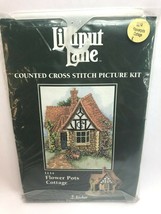 Anchor Lilliput Lane Flower Pots Cottage Counted Cross Stitch Picture Ki... - £26.49 GBP