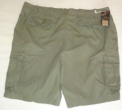 Roundtree &amp; Yorke Size 52 Big WASHED UTILITY Green Cotton New Mens Cargo... - $58.41