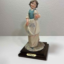 Capodimonte A. Belcari Figurine Dear Young Girl Holding Ducks 1985 Signe... - $35.10