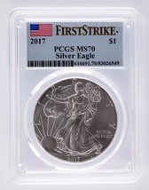 2017 Silver 1oz American Eagle First Strike PCGS Graded MS 70 - $108.04