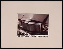 1980 Lincoln Continental Prestige Brochure - £11.50 GBP