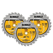 DEWALT Circular Saw Blade, 7 1/4 Inch, 24 Tooth, Framing, 3 Pack (DWAFV37243) - $60.99