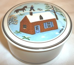 VILLEROY &amp; BOCH DESIGN NAIF TRINKET BOX LUXEMBOURG LAPLAU HOUSE IN A WIN... - $12.00