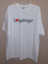 Longaberger Men&#39;s XXL 2XL White T-Shirt Tee Cotton Love Heart New Short ... - $18.80