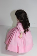 vtg Brunette long haired Madame Alexander  Doll 11&quot; doll in beautiful pink dress - £12.62 GBP