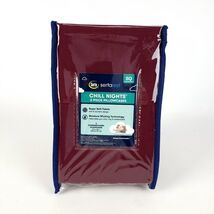 Serta Rest Chill Nights 2 Pillowcases Red Standard/Queen New - $17.72