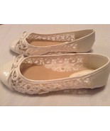 Mothers Day Size 6.5 Karyns Collection shoes white dress flat ballet lad... - £19.65 GBP