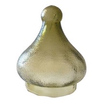 Empoli Glass Jar Top ONLY Italy Pebbled Olive Green Candy Jar Lid Mid Century  - £19.73 GBP