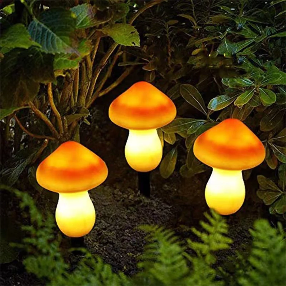 LED Outdoor Solar Garden Lights Mushroom String Lawn Lamps Waterproof Gar scape  - £155.95 GBP