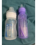 (2) Dr Brown’s Natural Flow Bottle Preowned Purple Clear 9oz - $13.94 CAD