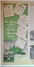 1951 John Deere Automatic Baler Half Page  Magazine Ad - $14.03